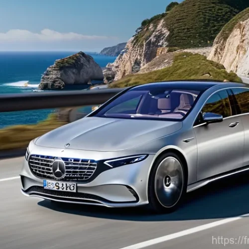 벤츠 EQS의 공기역학 설계 - **Prompt 1: The One Bow Silhouette in Motion**
    "A sleek, futuristic Mercedes-Benz EQS sedan, ren...