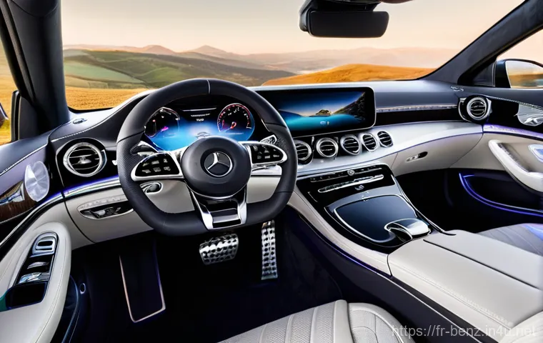 벤츠 EQS의 공기역학 설계 - **Prompt 2: Aerodynamic Precision - Hidden Details**
    "A detailed, three-quarter front view of a ...