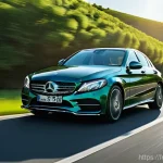 벤츠 C클래스 디젤과 가솔린 모델 선택 - **Dynamic Petrol Experience on Winding French Roads:**
    A vibrant, sun-drenched image of a sleek,...