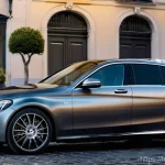 벤츠 C클래스와 아우디 A4 비교 - **Prompt: Mercedes C-Class Exterior in a Parisian Setting**
    "A sleek, modern Mercedes-Benz C-Cla...