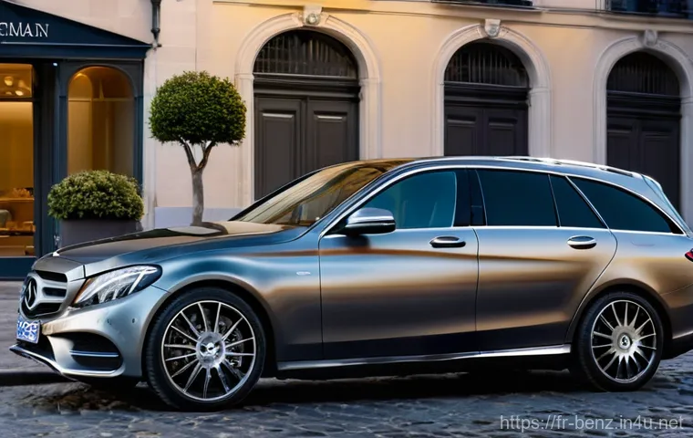 벤츠 C클래스와 아우디 A4 비교 - **Prompt: Mercedes C-Class Exterior in a Parisian Setting**
    "A sleek, modern Mercedes-Benz C-Cla...
