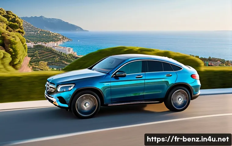 벤츠 GLC 쿠페와 아우디 Q5 스포츠백 비교 - **Prompt 1: Mercedes-Benz GLC Coupé - Coastal Elegance**
    A high-resolution, cinematic photograph...